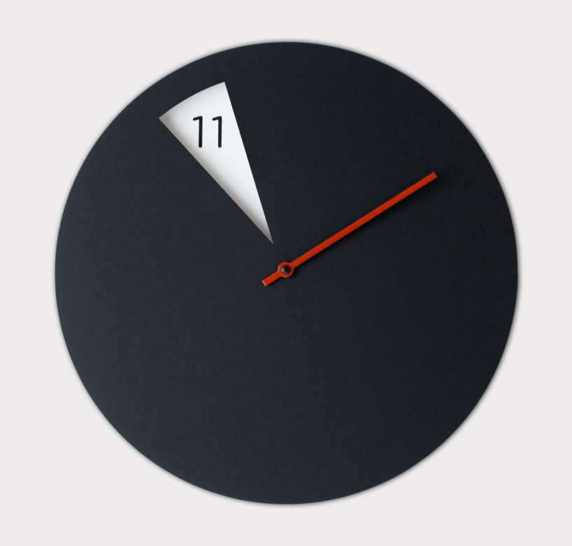 sabrina fossi's minimally designed freakish wall clock