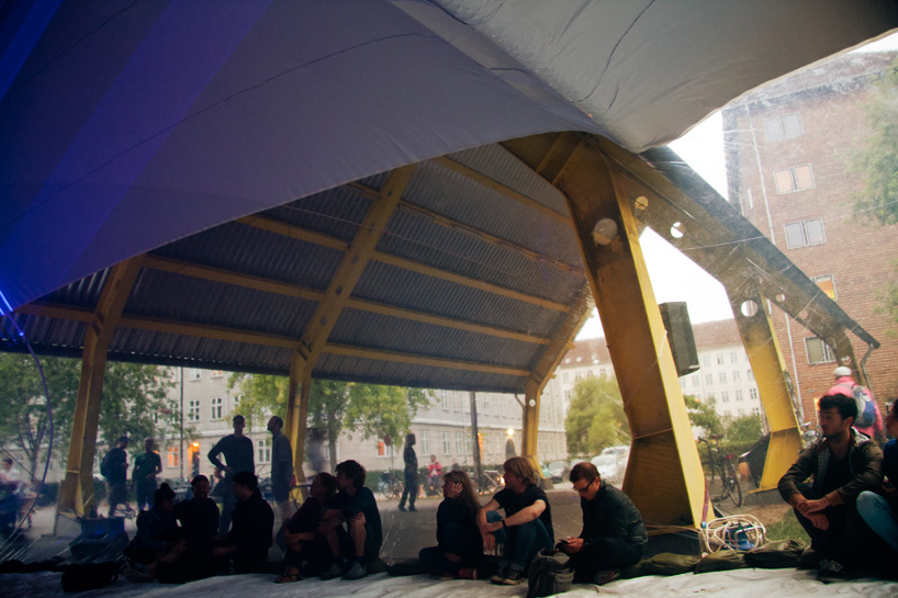 plastique fantastique's inflatable aeropolis community center