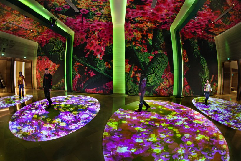 miguel chevalier's 'flower power' blooms into a digital garden of light