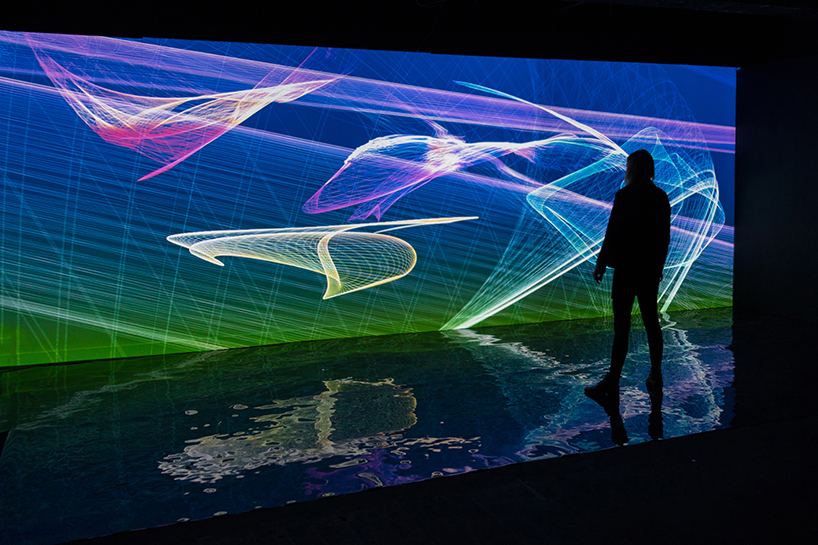 miguel chevalier immerses visitors underwater with digital abysses exhibition