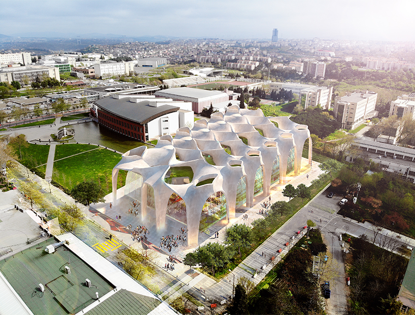 GAD proposes organic structure of arcades for istanbul technical university library