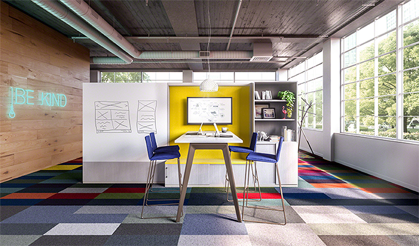 steelcase's share it collection allows creating both shared and private ...