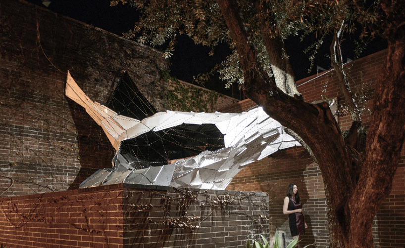 mahdi alibakhshian & students install the void at woodbury university