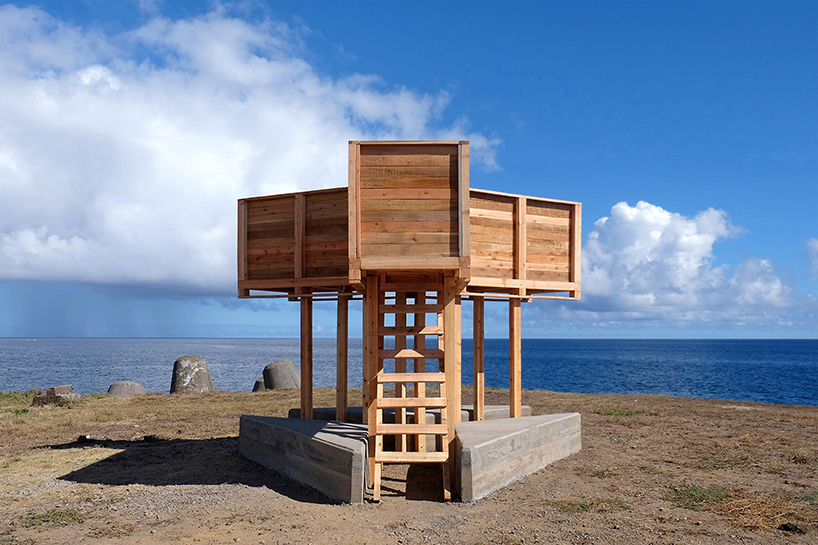 nuno pimenta installs two manifolds viewpoint on s.miguel island, azores