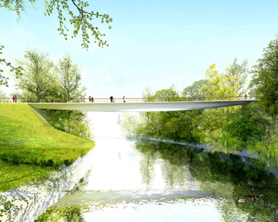 salford meadows bridge proposal by avery associates architects