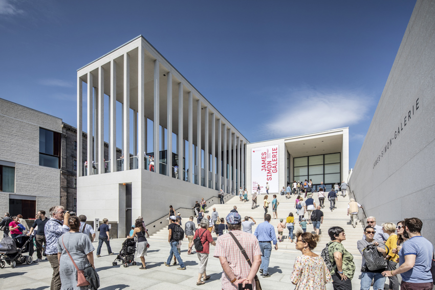 photographer felix loechner captures david chipperfield's james simon galerie in berlin designboom