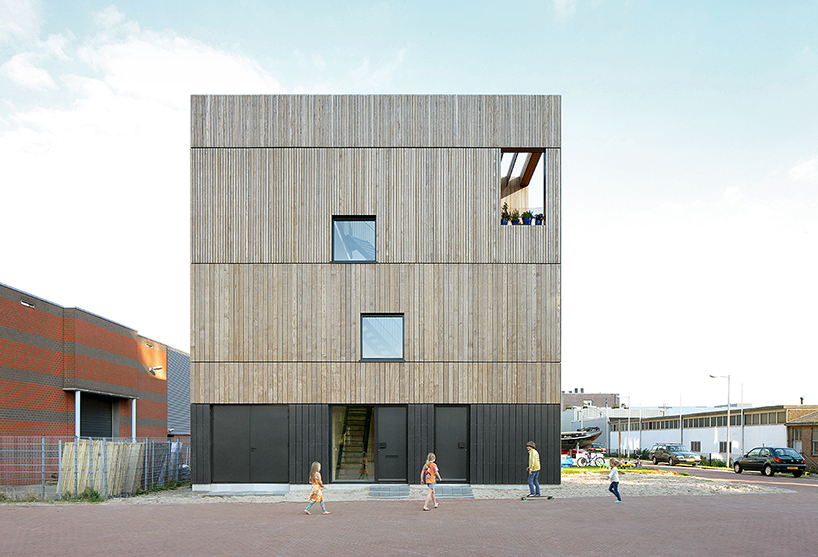marc koehler architects installs prefab wooden lofthouse in amsterdam