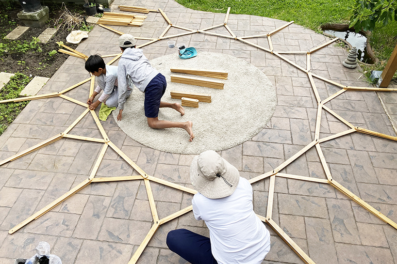 build your own dome-like structure with giant grass's zome building kit