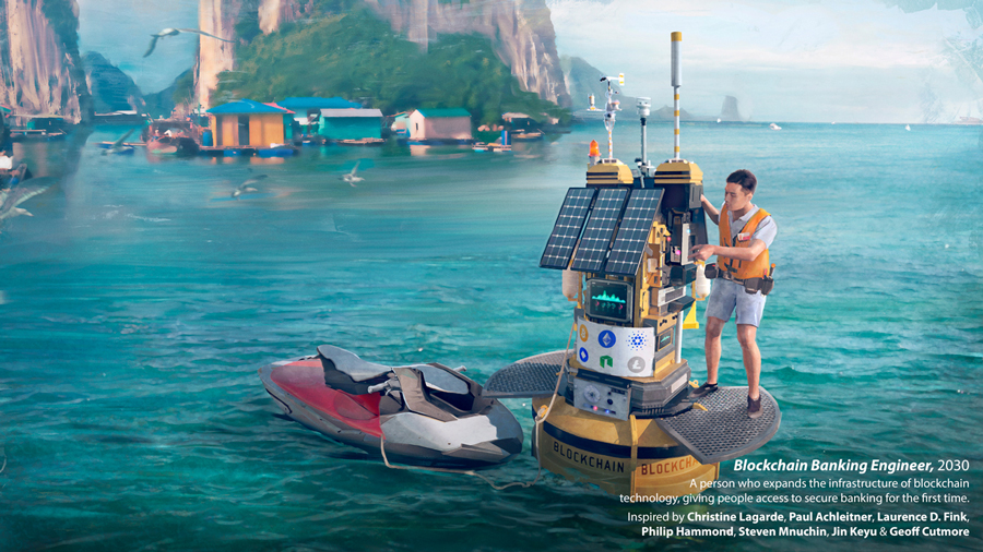 AKQA london visualizes future jobs predicted at world economic forum