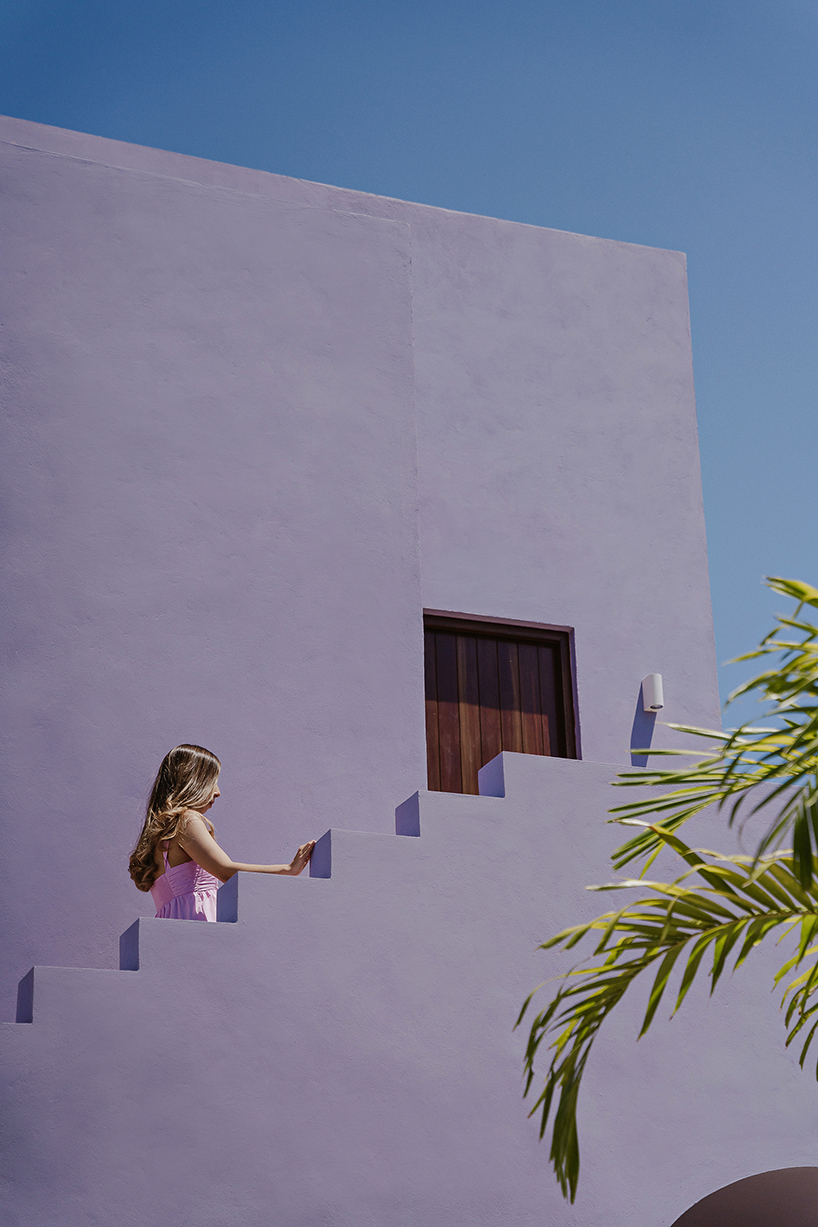 workshop architects revitalizes mexican casa pulpo infusing vibrant purple hues