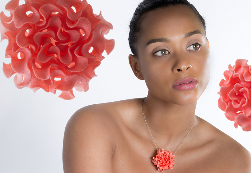 nervous system floraform 3D printed jewelry designboom