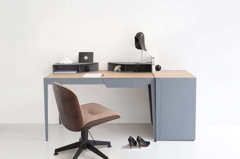 Constance Guissets Folded Metal Flamingo Desk For La Redoute