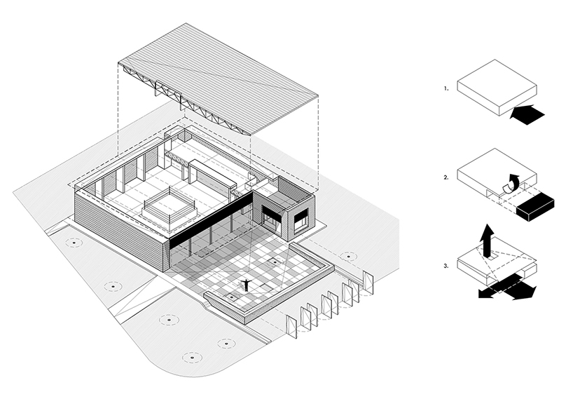 urbanika utlizes rough brick pattern for community boxing gym