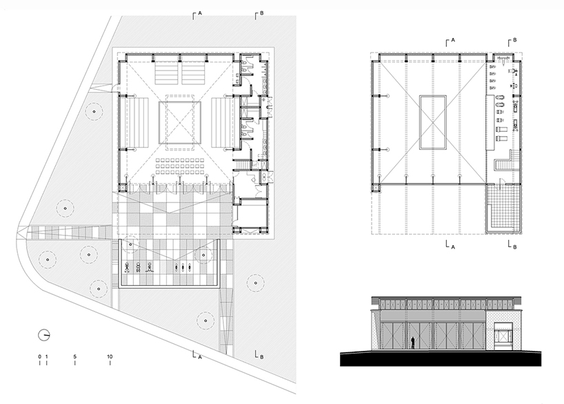 urbanika utlizes rough brick pattern for community boxing gym