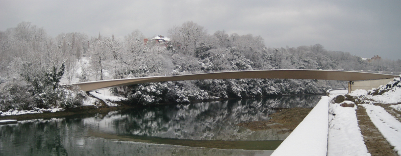 anta ingenieria civil curves footbridge over urumea river 