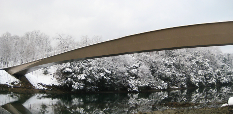 anta ingenieria civil curves footbridge over urumea river 