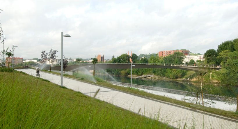 anta ingenieria civil curves footbridge over urumea river 