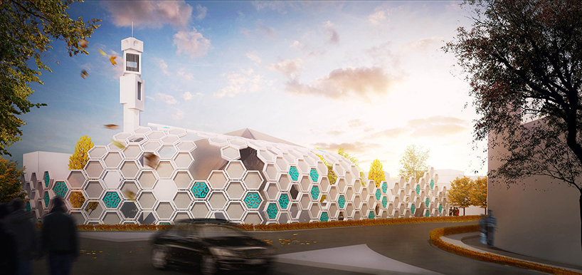 qods mosque renovation by arash g. tehrani generated from islamic pattern
