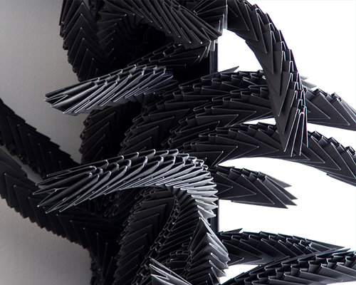 nilly mozer turns modular origami into a creeping 3D parasite