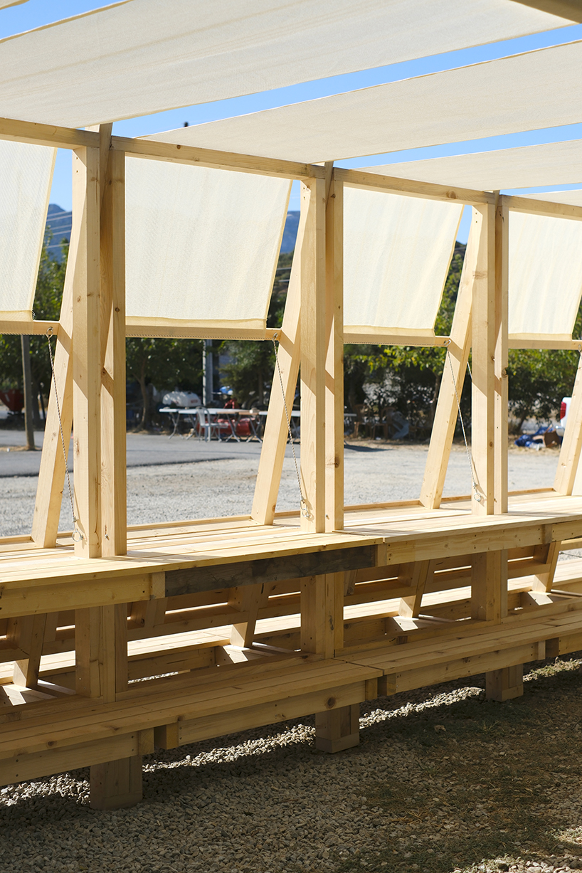 modular timber framing and textile canopies compose open-air civic pavilion in turkey - 3