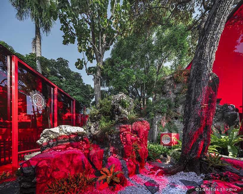 sanitas studio turns buddhist spiritual practices into a modern art installation