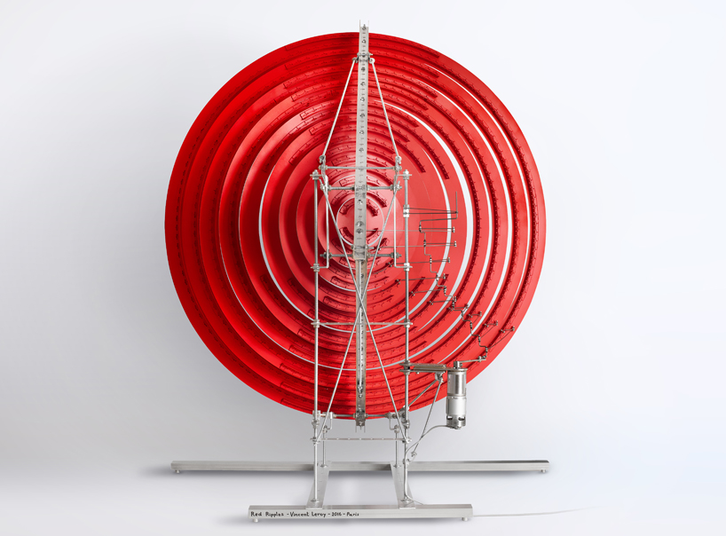 vincent leroy remy martin red ripples kinetic sculpture designboom