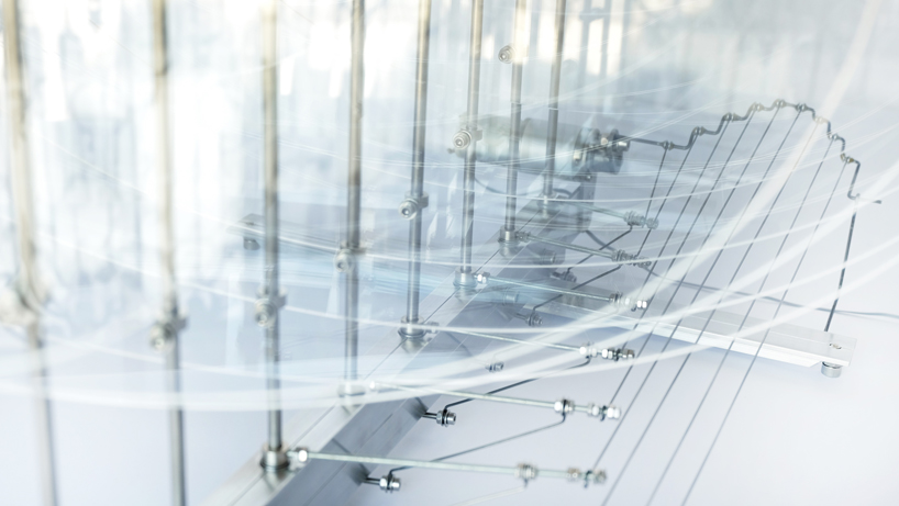 vincent leroy's 'slow echo' emulates clouds of floating glass