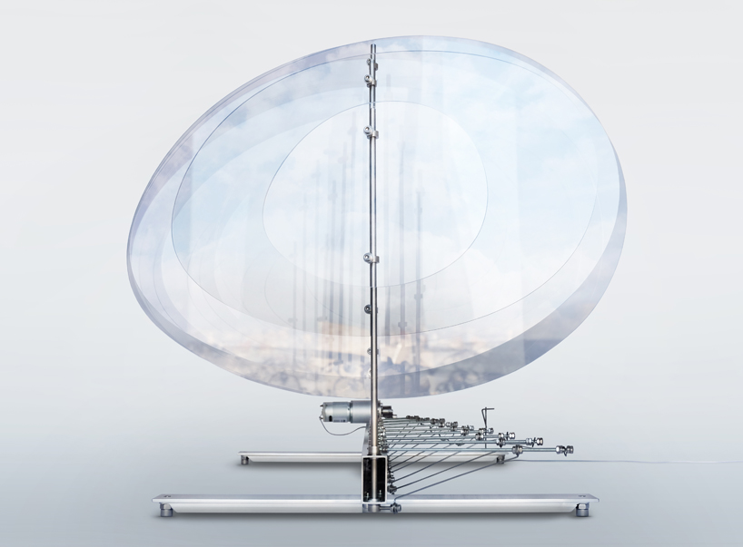 vincent leroy's 'slow echo' emulates clouds of floating glass