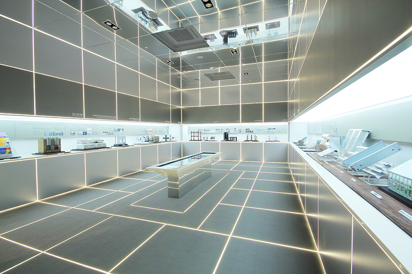 aworks floats steel cloud for posco green building exhibition