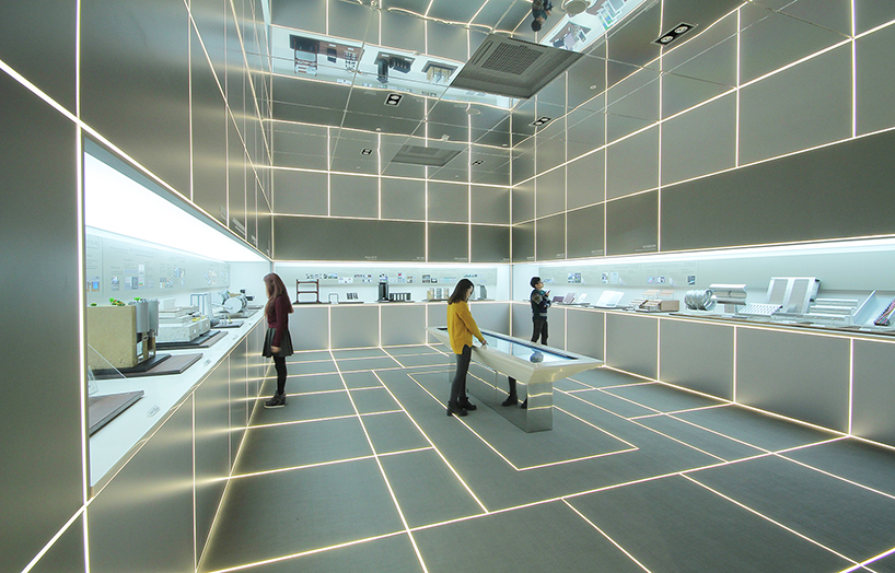 aworks floats steel cloud for posco green building exhibition