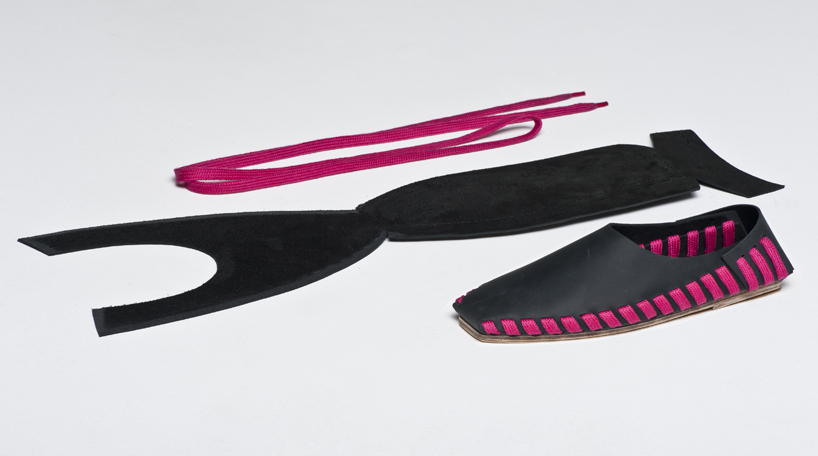 sara gulyas assembles DIY pikkpack leather shoes kit