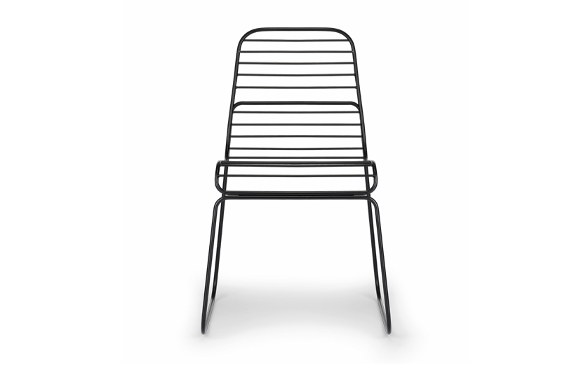 james burgess constructs seamless wire chair for bolia