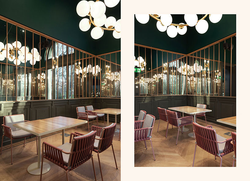 deep green walls adorn the house of millennium restaurant by kissmiklos in budapest