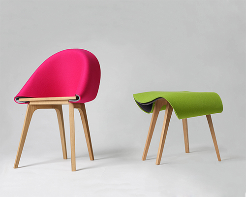 emilia lucht folds collapsible stool into the nuno chair