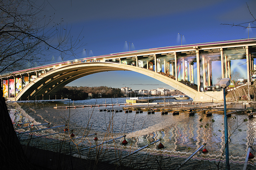 visiondivision activates tranebergsbron bridge in stockholm