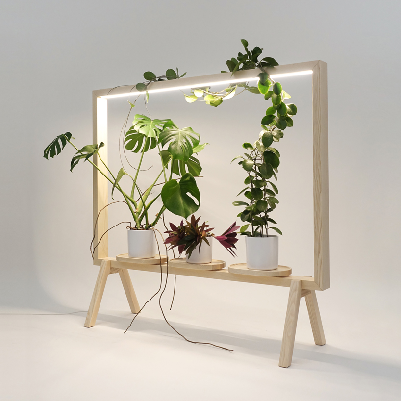Leerling lijden zak johan kauppi launches illuminated frame for potted plants at stockholm  furniture fair 2018