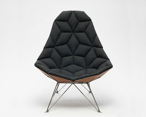 JSN design assembles diamond-shaped tiles into chair