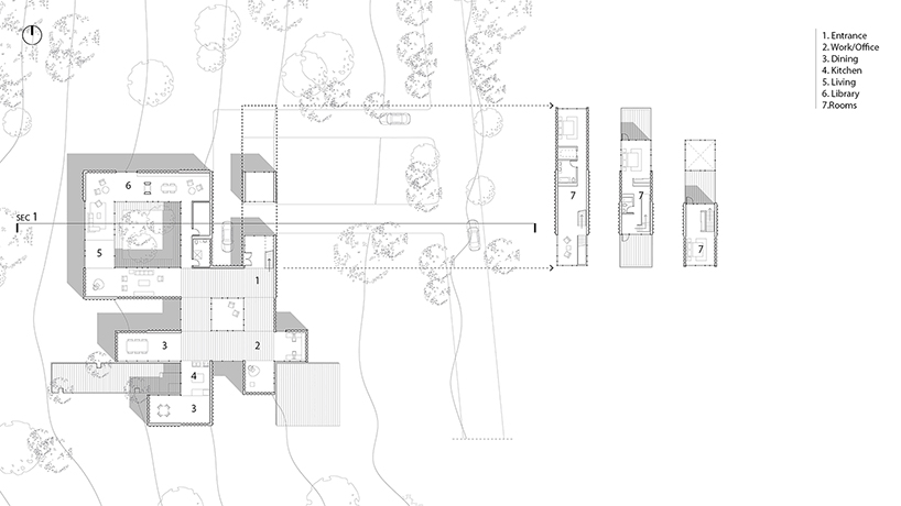 JGCH architecture breaks courtyard typology in long island home
