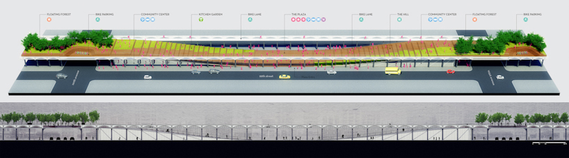 nooyoon proposes upside down bridge connector for new york's queensway
