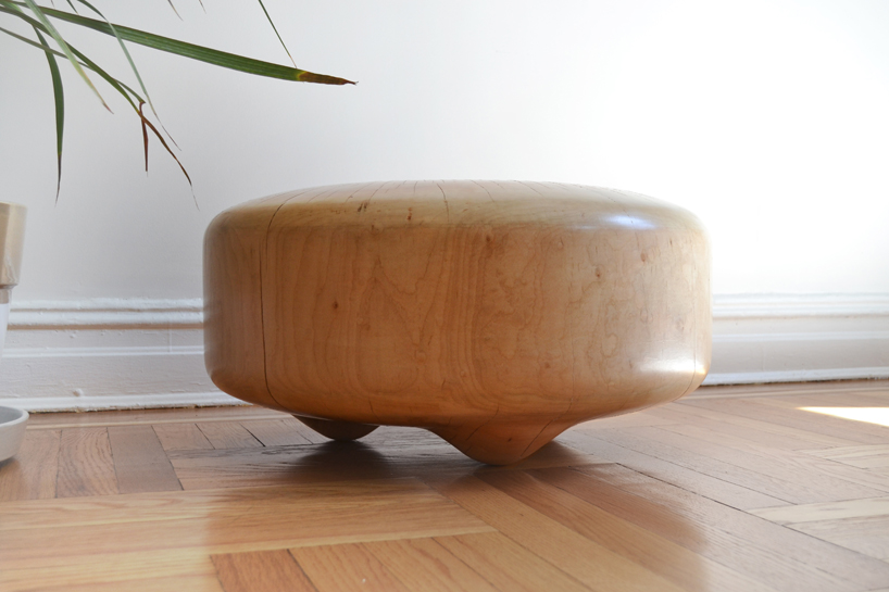 sasha ritter + armand graham sculpt totoro wooden stools with a robot