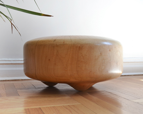 sasha ritter + armand graham sculpt totoro wooden stools with a robot