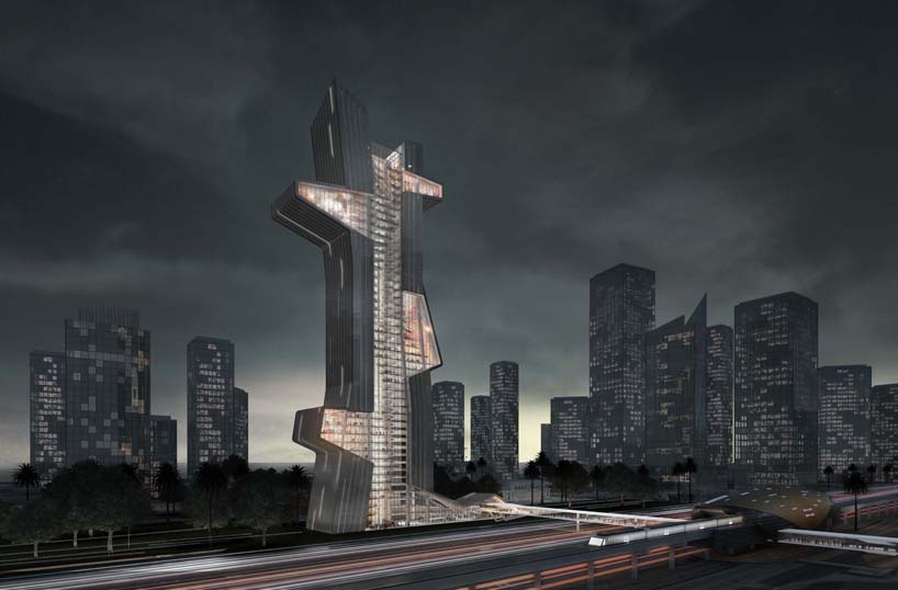 evan shieh + ali chen propose blue tape architecture school in dubai