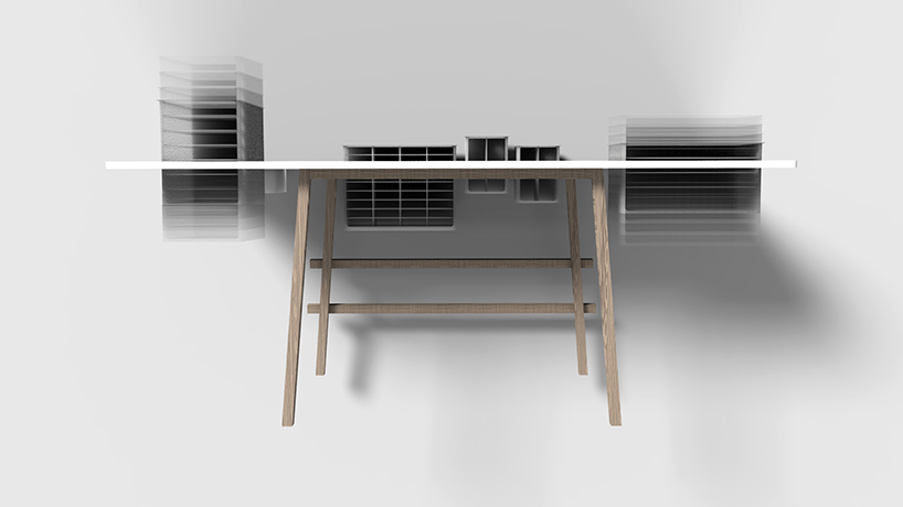 tobias lugmeier supports creative rituals with movable co-worker table