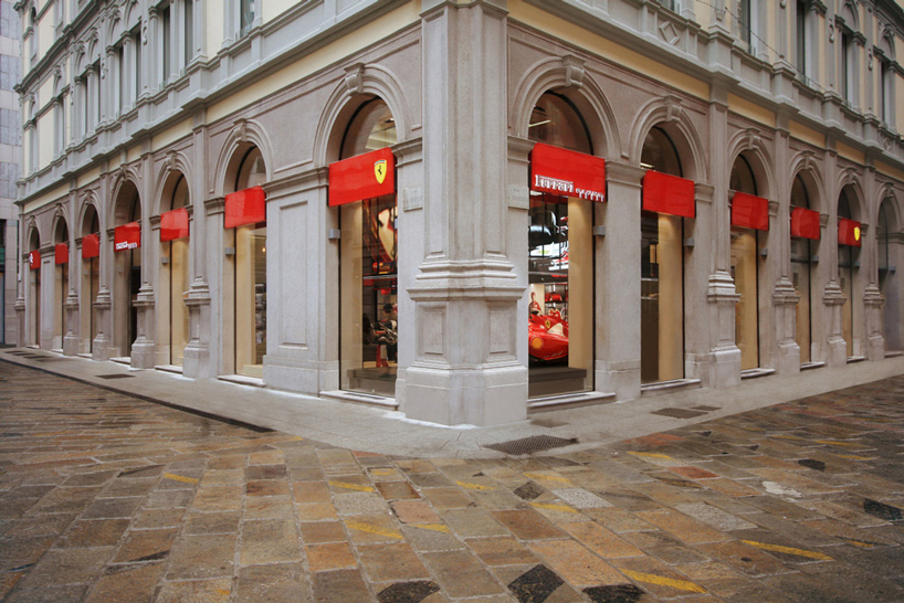 ferrari store by massimo iosa ghini opens during milan design week