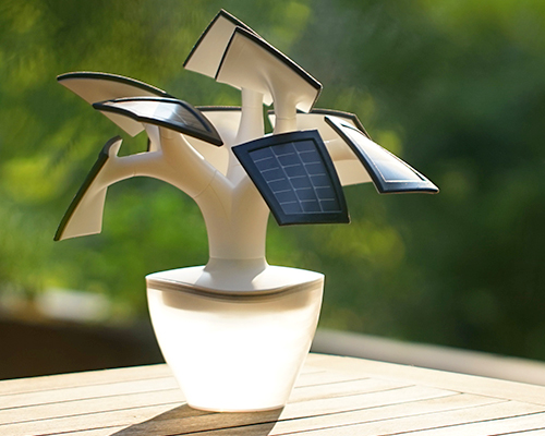 vivien muller imitates pot plant in solar-powered electree mini