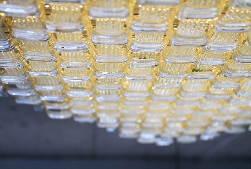 coma studio weaves lace nº1 light into glowing cloud formation