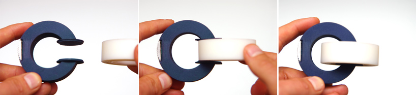 derk reilink rethinks traditional tape dispenser with linked clicktape
