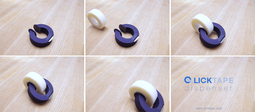 derk reilink rethinks traditional tape dispenser with linked clicktape