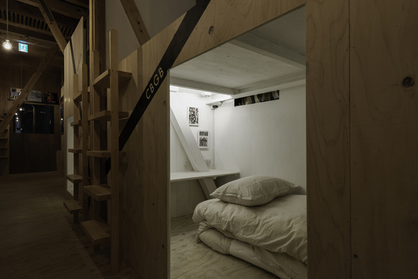 TD atelier turns 2.7-meter wide shop in kyoto into a guesthouse for music lovers