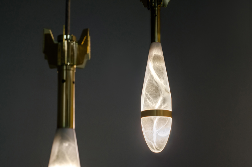amarist studio converts the shape of projectiles into a sculptural lighting set